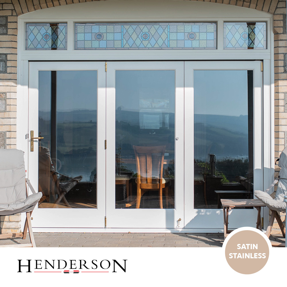 Henderson Securefold Pro 3 Door 1 Way Bifold Kit - Brushed Satin